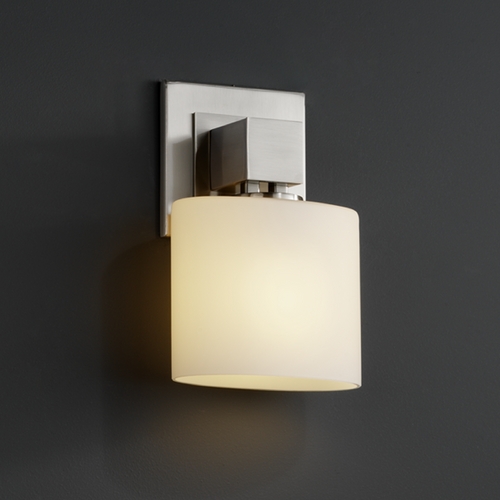 Justice Design Group Justice Design Group Fusion Collection Sconce FSN-8707-30-OPAL-NCKL