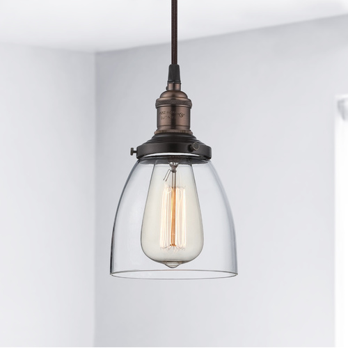 Mini Pendant in Rustic Bronze by Nuvo Lighting