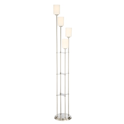 Lite Source Lighting Bess Brushed Nickel Floor Lamp by Lite Source Lighting LS-80701BN