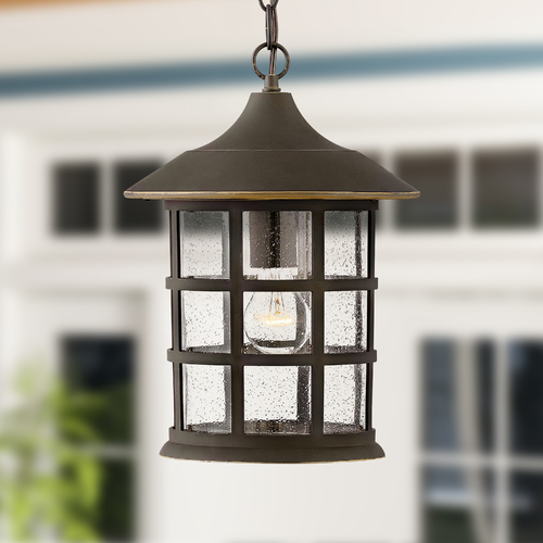 Freeport 14-Inch High Oil Rubbed Bronze Outdoor Hanging Light by Hinkley Lighting