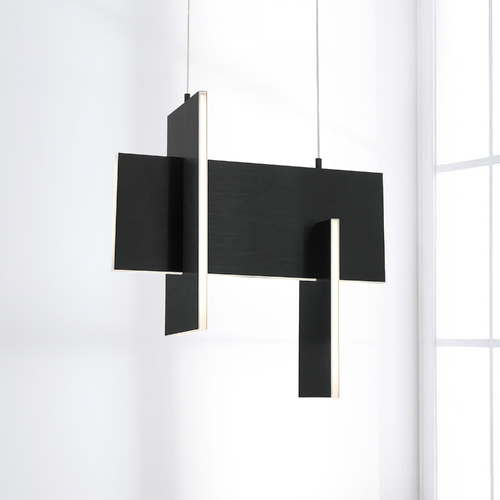 Coburg 20-Inch Black LED Pendant by Eurofase Lighting