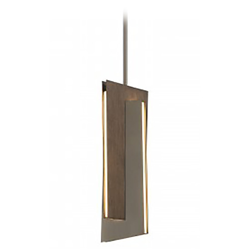 George Kovacs Lighting George Kovacs Intersezioni Midnight Iron & Faux Walnut LED Mini-Pendant Light P1641-895-L