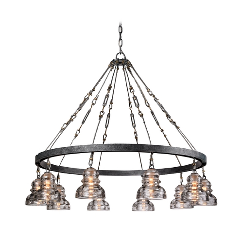 Troy Lighting Menlo Park 42.50-Inch Chandelier in Old Silver by Troy Lighting F3137