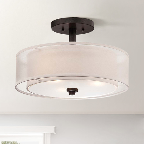 Minka Lavery Smoked Iron Parsons Studio Semi-Flush Mount Ceiling Light by Minka Lavery 4107-172