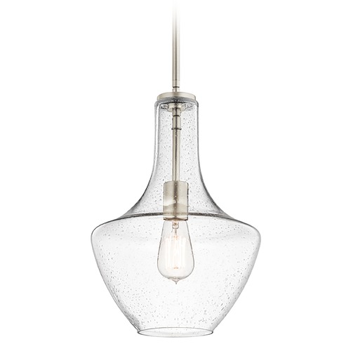 Kichler Lighting Everly 15.25-Inch High Brushed Nickel Pendant by Kichler Lighting 42141NICS