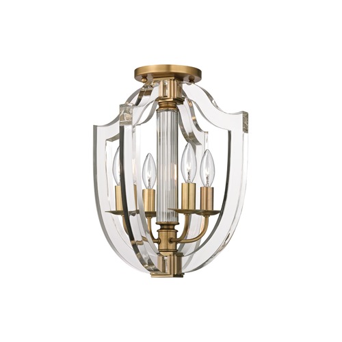 Hudson Valley Lighting Arietta Aged Brass Semi-Flush Mount by Hudson Valley Lighting 6500-AGB