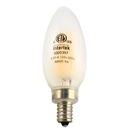 Maxim Lighting 4W Candelabra Flame LED Bulb 380LM 3000K by Maxim Lighting BL4E12TFT120V30