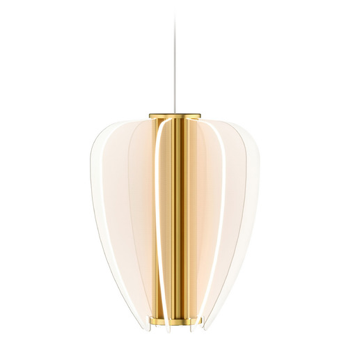 Nyra Freejack LED Mini Pendant  in Brass by Visual Comfort Modern