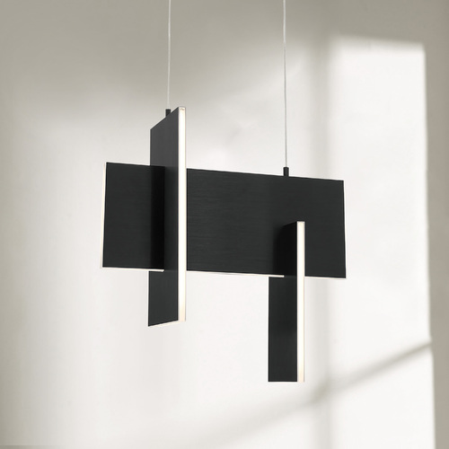 Coburg 23-Inch High Black LED Pendant by Eurofase Lighting