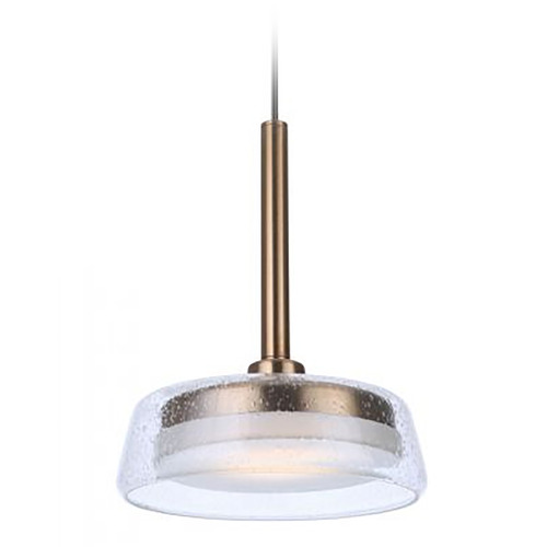 Centric Satin Brass LED Mini Pendant by Craftmade Lighting