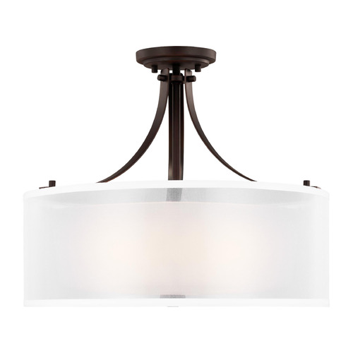 Elmwood Park 19-Inch Bronze LED Semi-Flush Mount by Generation Lighting