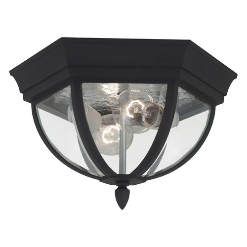 Generation Lighting Wynfield 12.75-Inch Black Flush Mount by Generation Lighting 78136-12