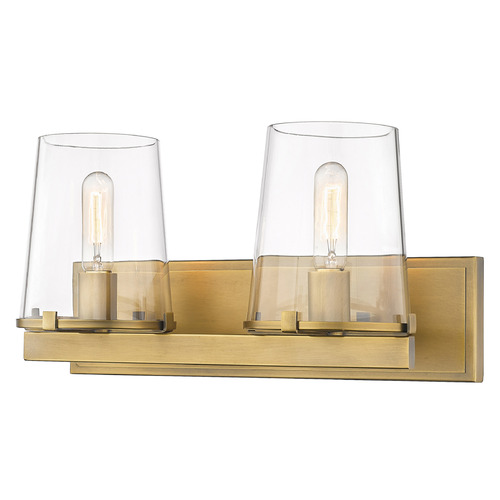 Z-Lite Callista Rubbed Brass Bathroom Light by Z-Lite 3032-2V-RB