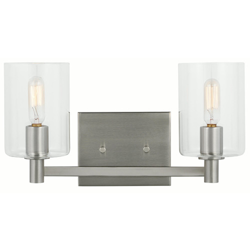Visual Comfort Studio Collection Fullton Brushed Nickel Bathroom Light