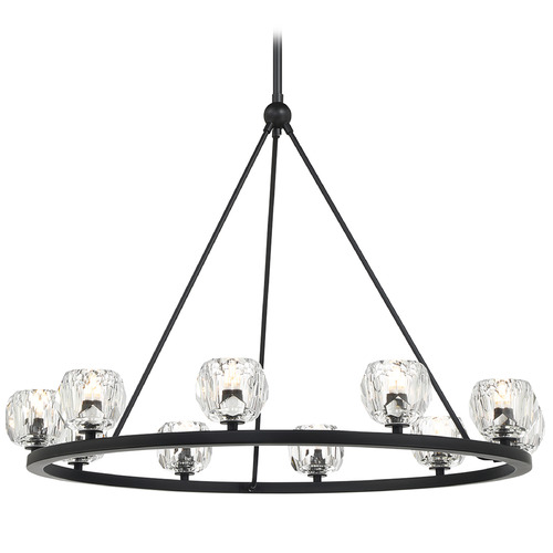 Crystorama Lighting Aragon Matte Black LED Chandelier