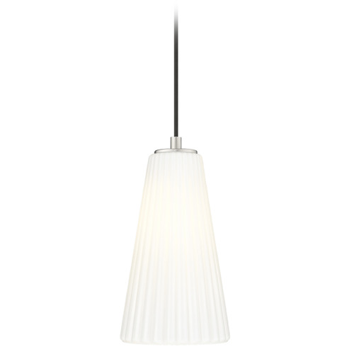 Z-Lite Farrell Brushed Nickel Mini-Pendant Light with Conical Shade