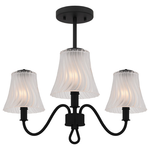 Quoizel Lighting Quoizel Lighting Mckinney Matte Black Semi-Flushmount Light MCK1722MBK