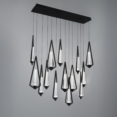 Devotion 40-Inch LED 14-Light Pendant in Black by Schonbek Beyond