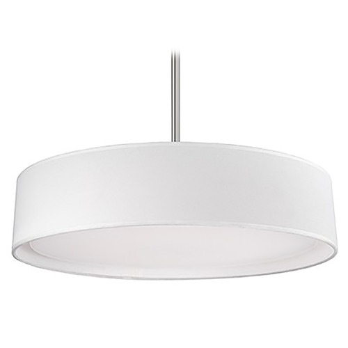 Kuzco Lighting Modern Brushed Nickel LED Pendant with White Shade 3000K 1458LM by Kuzco Lighting PD7920-WH