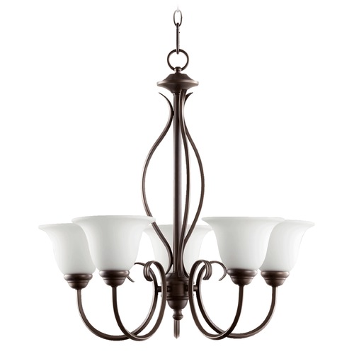 Spencer Oiled Bronze Chandelier by Quorum Lighting