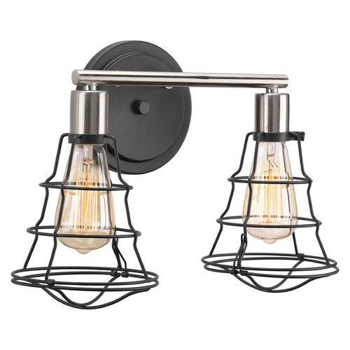 Gauge Bathroom Light in Graphite & Brushed Nickel by Progress Lighting