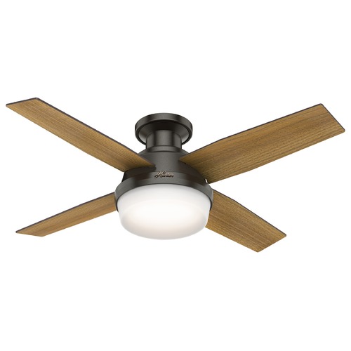 Hunter Fan Company Hunter 44-Inch Noble Bronze LED Ceiling Fan with Light with Hand-Held Remote 59445