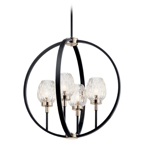 Moyra 4-Light Black Chandelier by Kichler Lighting