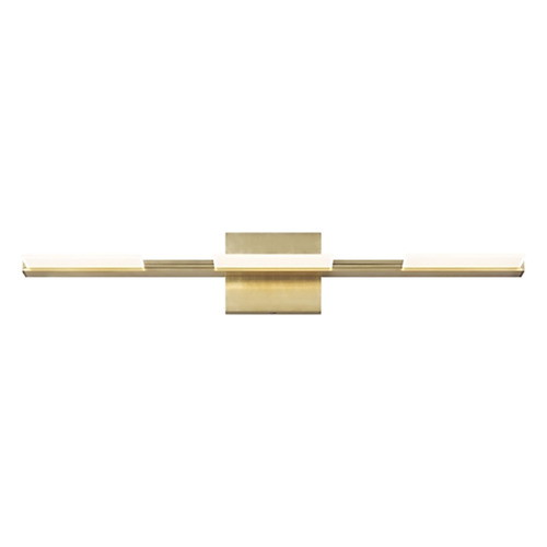 Tris 3-Light LED Bath Light in Aged Brass by Visual Comfort Modern