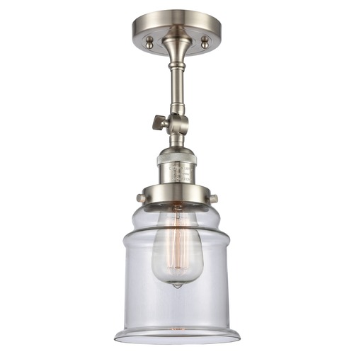 Innovations Lighting Innovations Lighting Canton Brushed Satin Nickel Semi-Flushmount Light 201F-SN-G182