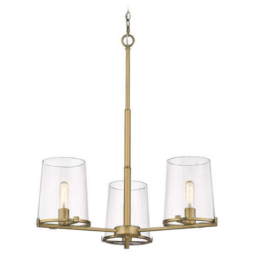 Callista Rubbed Brass Chandelier by Z-Lite