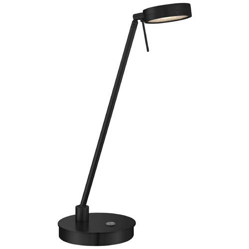 George Kovacs Lighting George Kovacs Task Portables Coal Black LED Table Lamp with Drum Shade P4306-66A