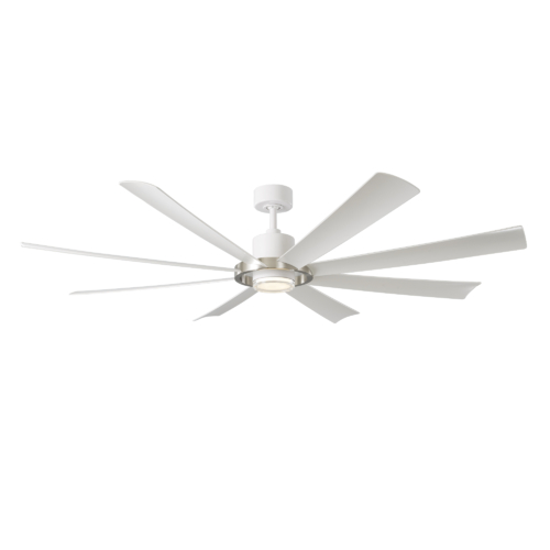 Aura 72-Inch 4CCT LED Smart Fan in Nickel & White by Modern Forms