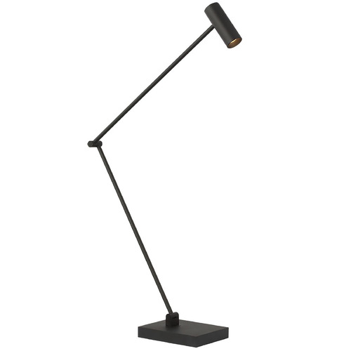 Visual Comfort Modern Collection Ponte Nightshade Black LED Swing Arm Lamp with Cylindrical Shade