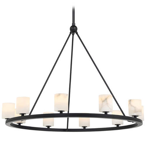 Crystorama Lighting Aragon Matte Black LED Chandelier