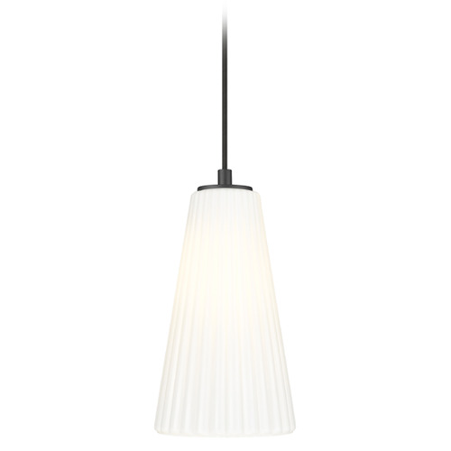 Z-Lite Farrell Matte Black Mini-Pendant Light with Conical Shade