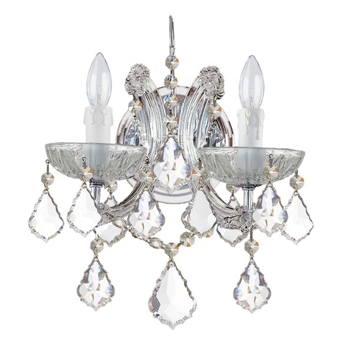 Crystorama Lighting Maria Theresa Polished Chrome Sconce