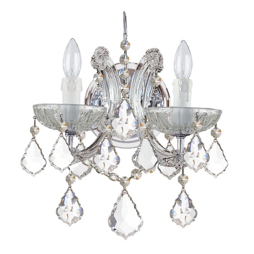 Crystorama Lighting Crystorama Lighting Maria Theresa Polished Chrome Sconce 4472-CH-CL-MWP