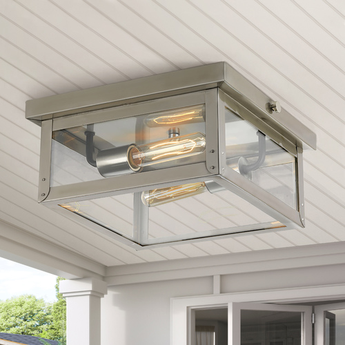 Progress Lighting Union Square Stainless Steel Flush Mount by Progress Lighting P550007-135