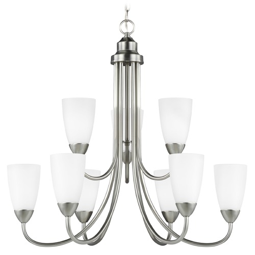 Generation Lighting Seville Brushed Nickel 9-Light Chandelier by Generation Lighting 3120209-962