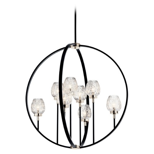 Moyra 8-Light Black Chandelier by Kichler Lighting