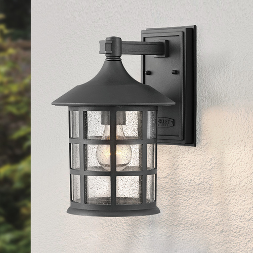 Freeport 12.25-Inch Textured Black Outdoor Wall Light by Hinkley Lighting