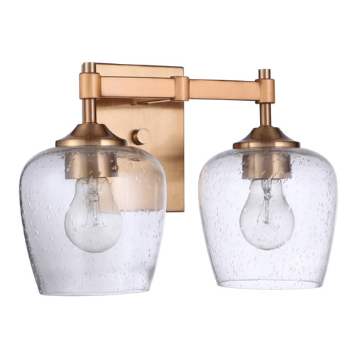 Stellen Satin Brass Bathroom Light by Craftmade Lighting