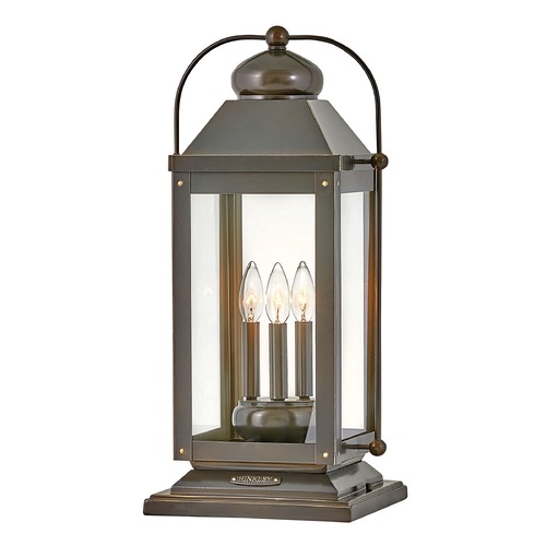 Anchorage 12V Large Pier Mount Lantern in Bronze by Hinkley Lighting