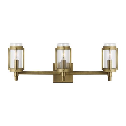 Visual Comfort Studio Collection Lauren Ralph Lauren 23.25-Inch Flynn Time Worn Brass Bath Vanity by Visual Comfort Studio LV1023TWB