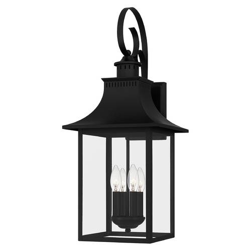Quoizel Lighting Chancellor Outdoor Wall Light in Mystic Black by Quoizel Lighting CCR8412K
