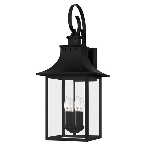 Chancellor Outdoor Wall Light in Mystic Black by Quoizel Lighting