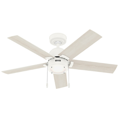 Hunter Fan Company Erling Matte White LED Ceiling Fan with Light