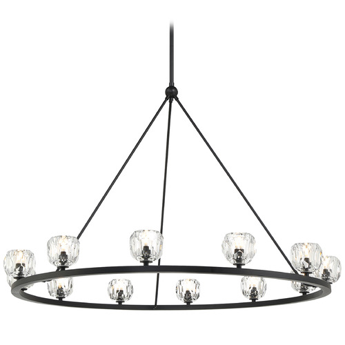 Crystorama Lighting Aragon Matte Black LED Chandelier