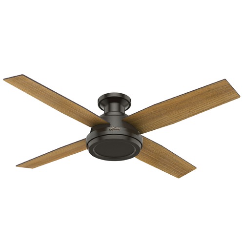 Dempsey 52-Inch Low Profile Fan in Noble Bronze by Hunter Fan Company