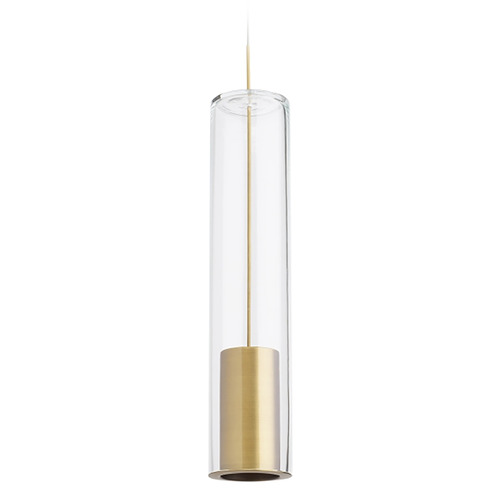 Captra Monopoint Pendant in Aged Brass by Visual Comfort Modern